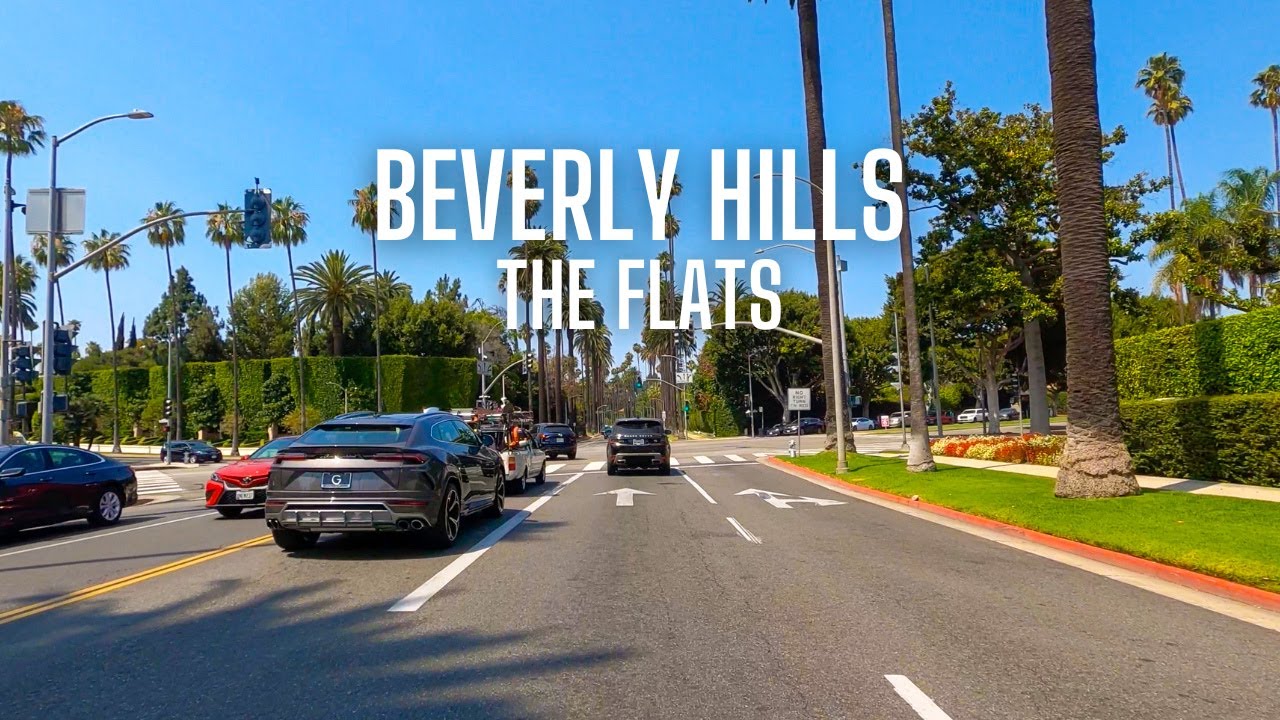 [4K] Beverly Hills - The Flats, Residential, Rodeo Drive, Beverly Drive, Luxury, Mansions