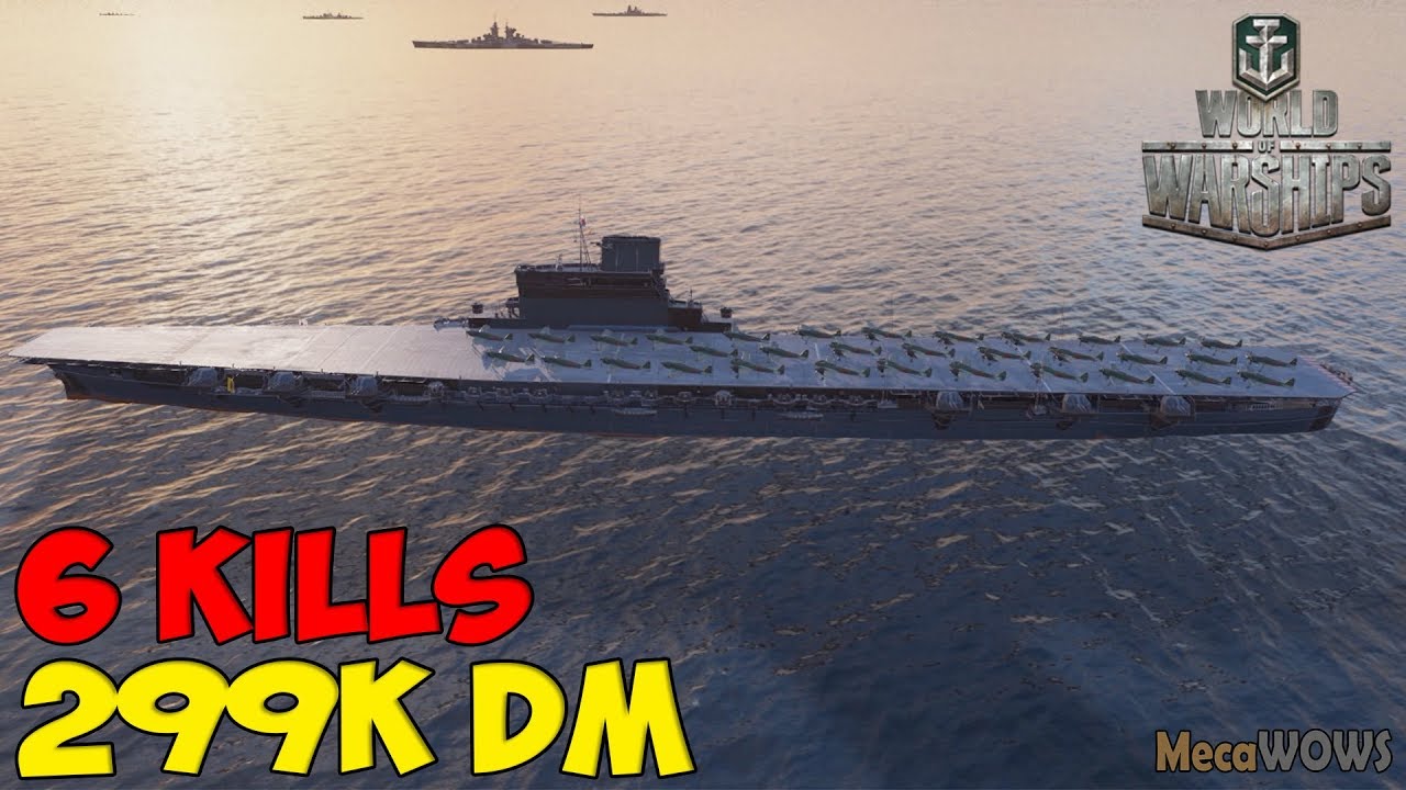 World of WarShips | Hakuryu | 6 KILLS | 299K Damage - Replay Gameplay 4K 60 fps