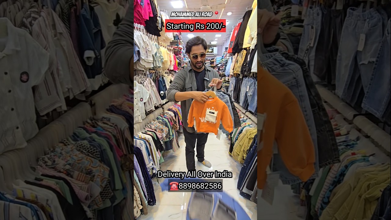 Shopping Original imported Clothes for Kids at Viral Shop Bin Ahmed Mohammed Ali Road Market 🛍👌