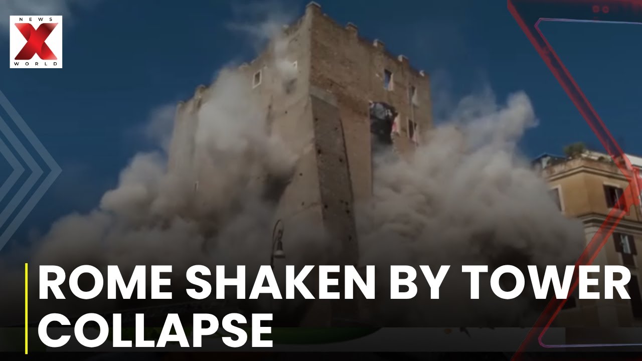 Rome Breaking News | Workers injured after tower collapses near Rome Colosseum | NewsX World