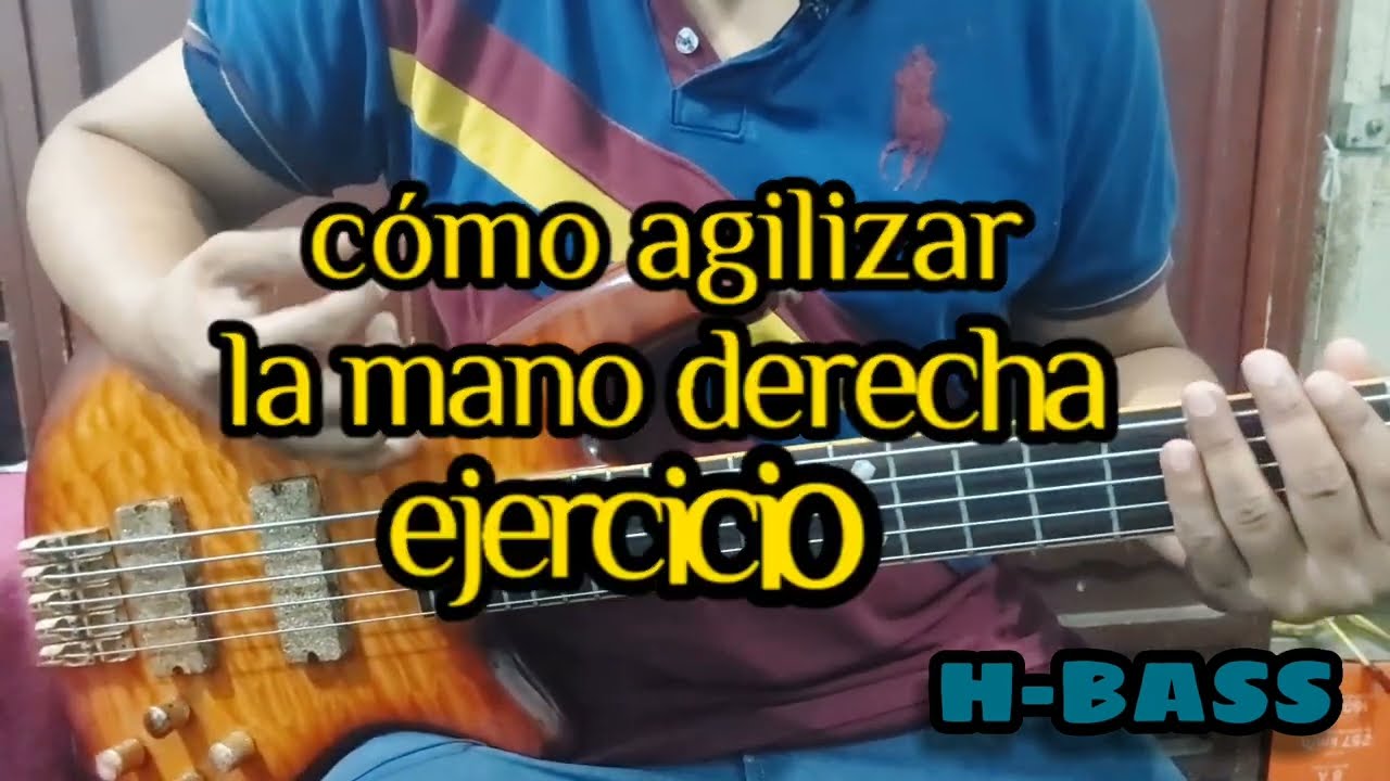 Como mover más rápido los dedos de la mano derecha? ejercicios tutorial clases de Bajo eléctrico 5 c