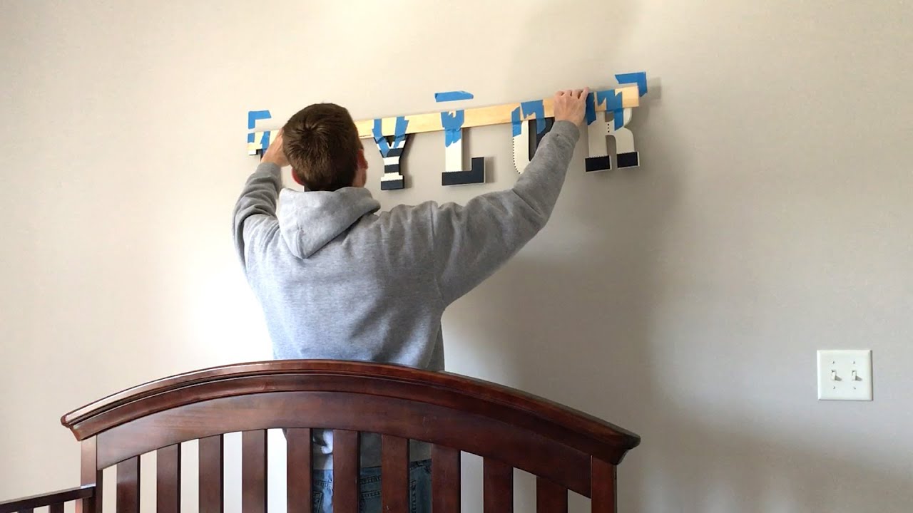 My Easy Way to Hang Wooden Letters On The Wall - How To