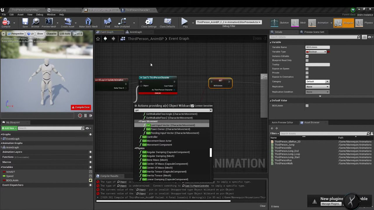 Unreal Engine 4 Tutorial - Blend Pose by Bool / how to switch state machines