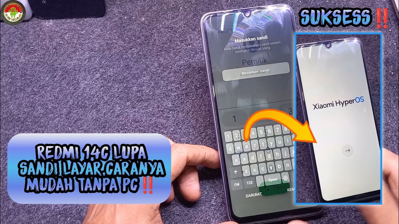 REDMI 14c LUPA SANDI LAYAR,CARANYA MUDAH TANPA PC‼️