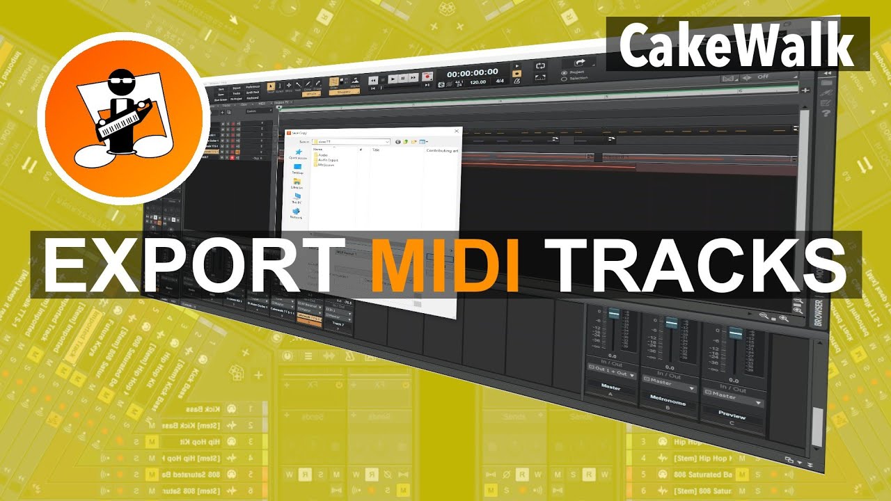 How to export midi from Cakewalk by Bandlab
