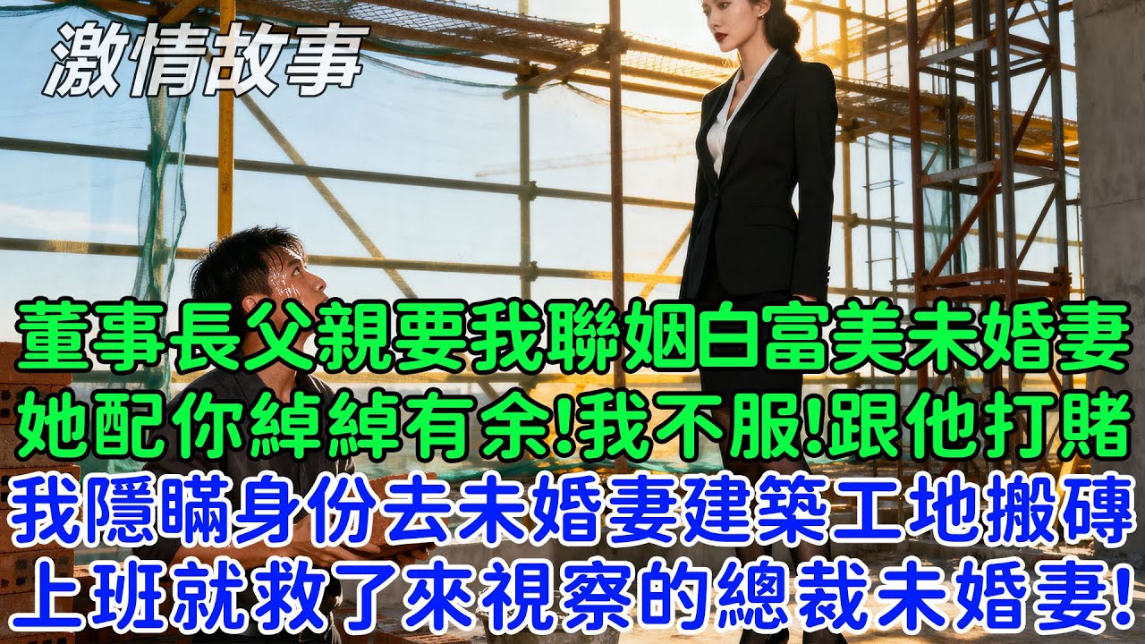 董事長父親一定要我聯姻白富美未婚妻：她配你綽綽有余！我不服！我不同意，跟他打賭我隱瞞身份去未婚妻的建築工地下面搬磚！沒想上班第三天就救了來視察的總裁未婚妻！