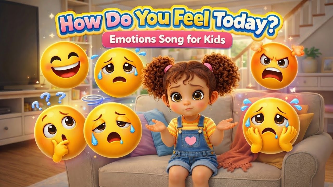 Kids Emotions Song | Learn Feelings with a Fun Sing-Along (Happy, Sad, Angry, Scared, Calm & More)