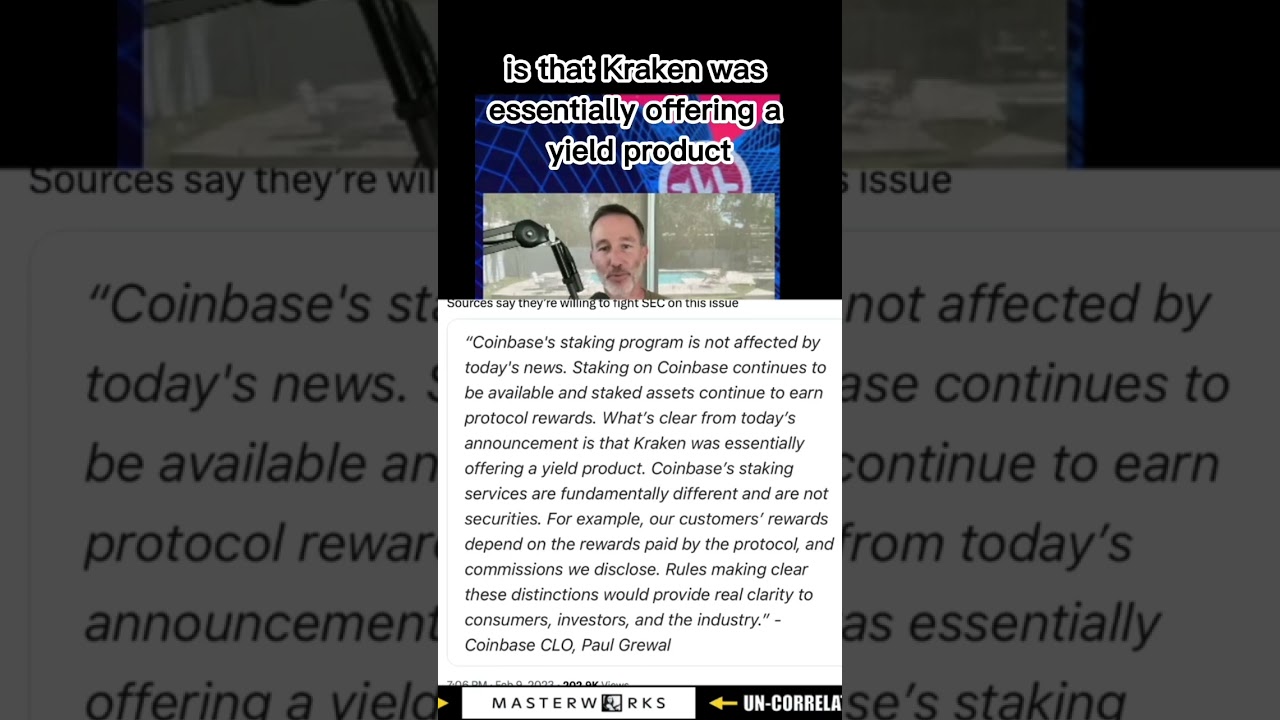 Coinbase Staking remains untouched FOR NOW…more news to come • SEC NEWS (1/2)