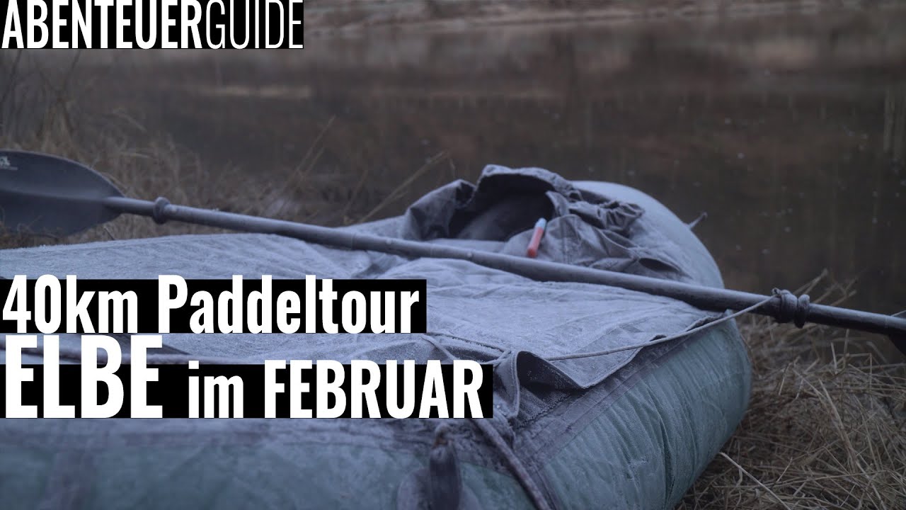 Frostiges Paddelwochenende auf der Elbe - im Februar mit Packraft und Kanu - mit Übernachtung