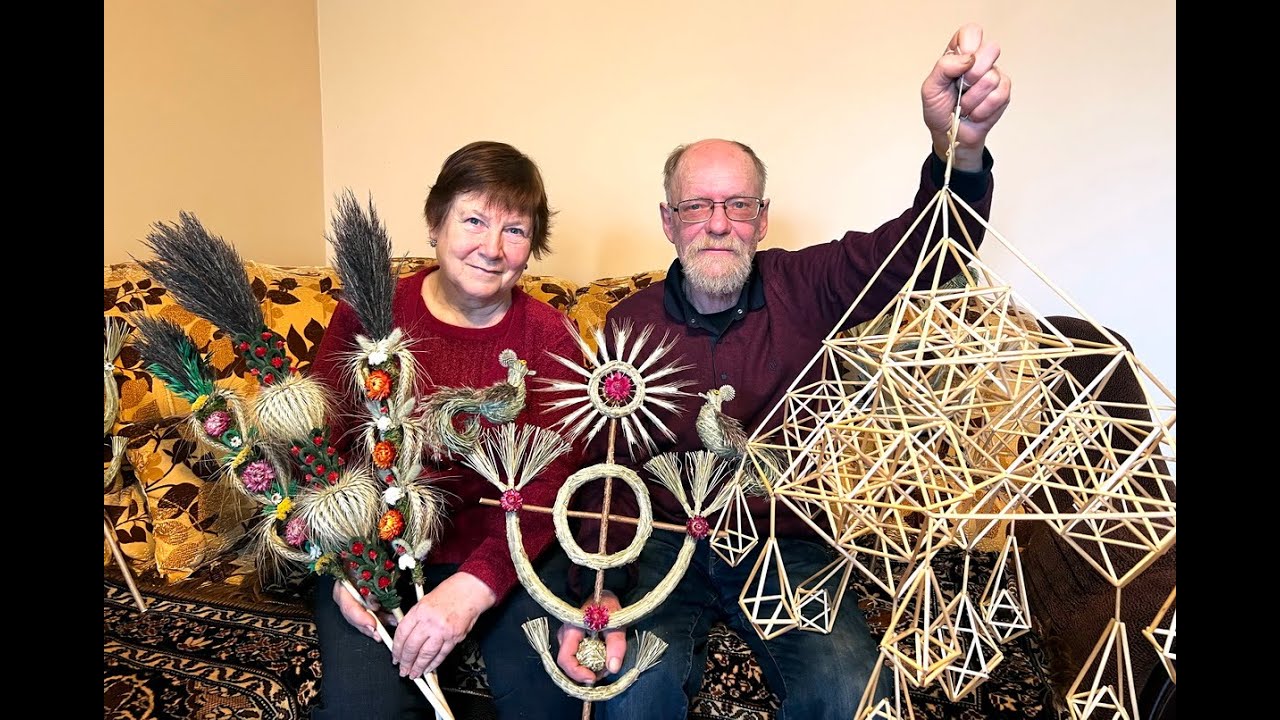 Verbų ir šiaudų sodų meistrai Nijolė ir Vidmantas Stakėnai iš Alytaus