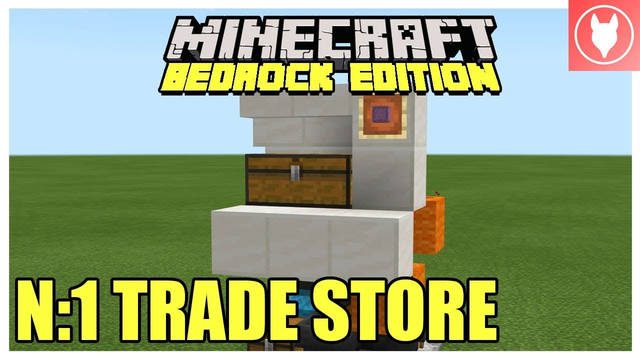 Minecraft Bedrock - n:1 Trade Store (Item Shop) Tutorial ( Xbox/ MCPE/ Windows 10/ Switch )
