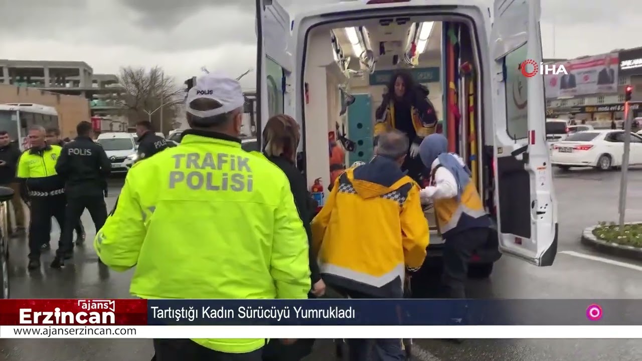 Tartıştığı Kadın Sürücüyü Yumrukladı