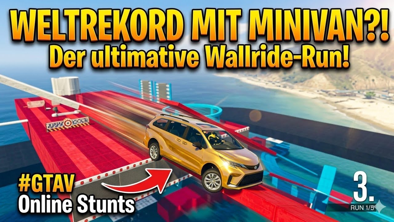  Mit der Familienkutsche zum Rekord! 🚐 GTA 5 Online Stunts (Lustig/Ironisch) - 2026 in 4k