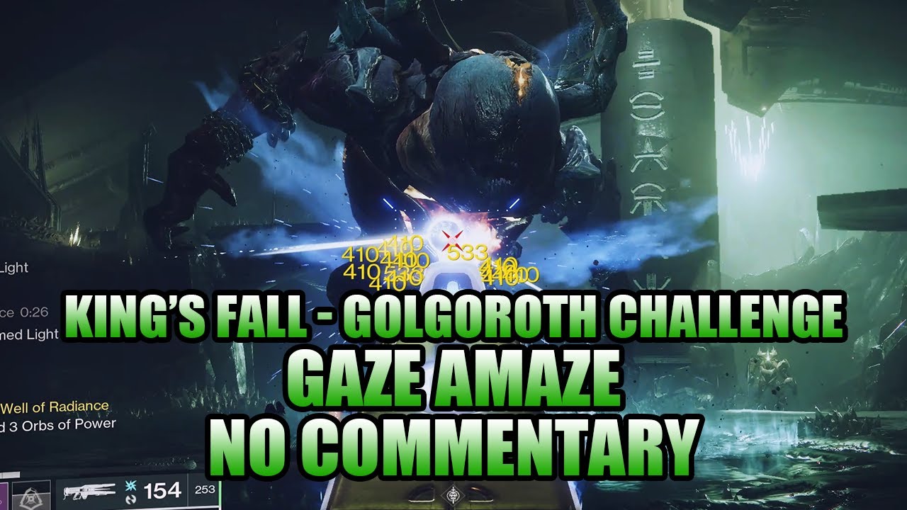 King's Fall Raid: GOLGOROTH CHALLENGE! "GAZE AMAZE" (No Commentary) - Destiny 2