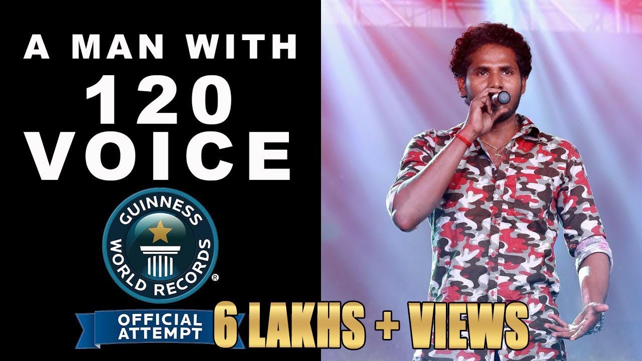 World Record: HONEST RAJ , A man with 120 Voice
