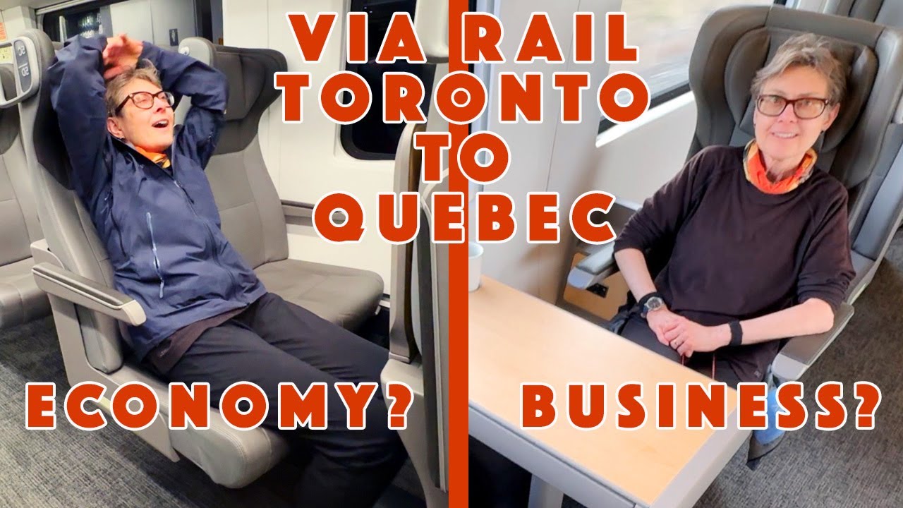 Halifax by Train, Part 2: Toronto to Québec, Business versus Economy Class