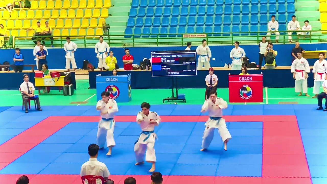 BÁN KẾT ĐỒNG ĐỘI NAM Hồ Chí Minh vs Hà nội tại Giải Vô Địch Karate Quốc Gia 2025