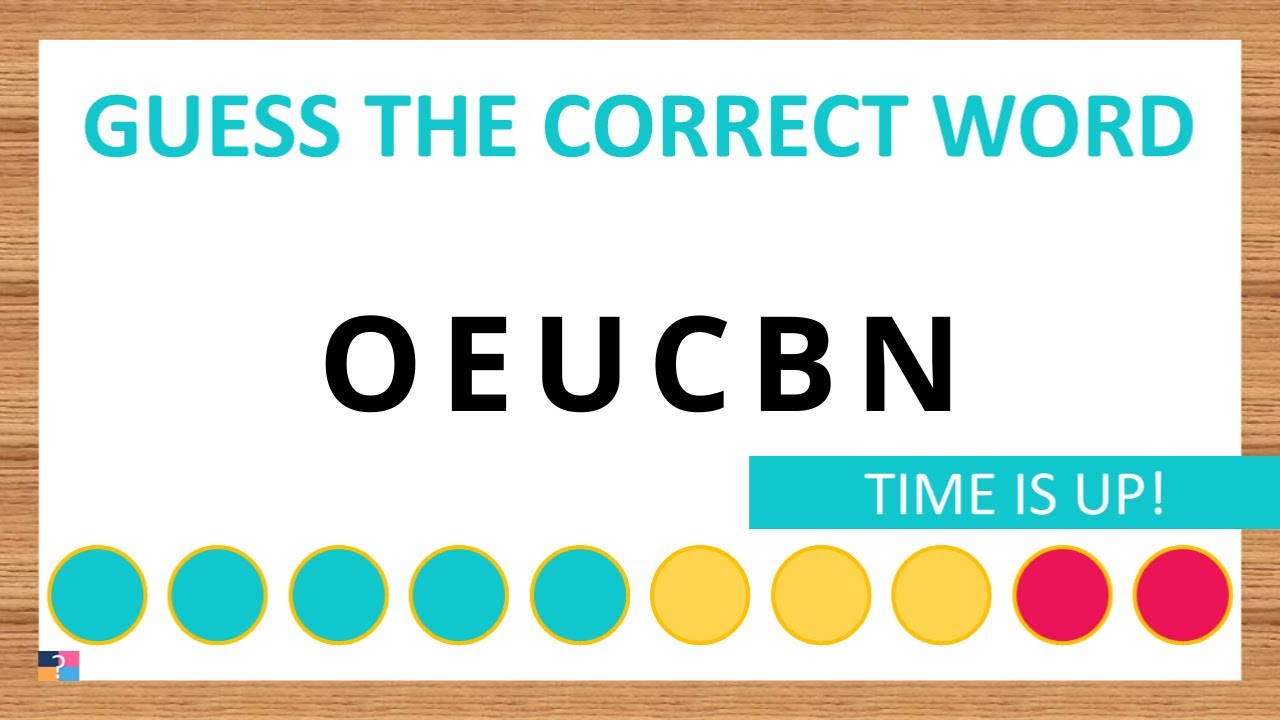 Guess the Correct Word! Unscramble in Record Time! 6 Letters | Agent Quiz