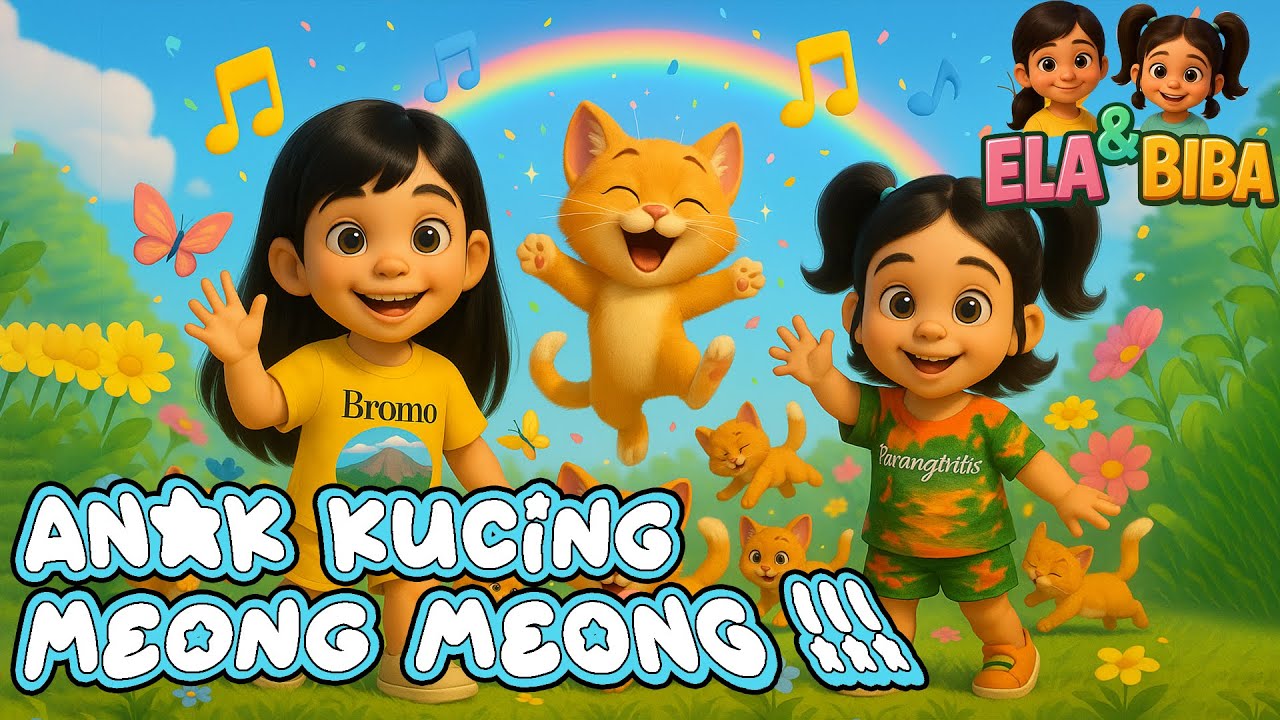 Anak Kucing Meong Meong Versi Ela & Biba 😺 | Lagu Anak Indonesia 3D Lucu dan Ceria