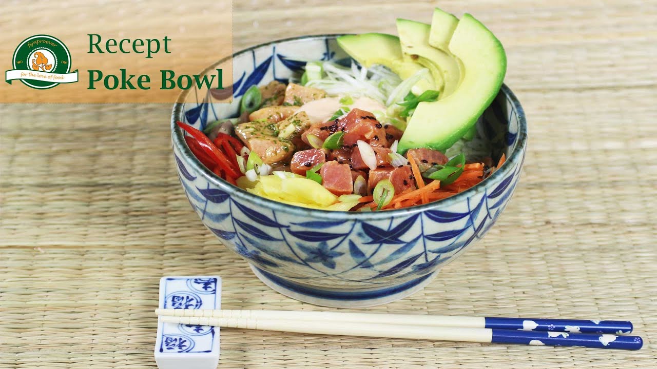 Recept Poke bowl zalm en tonijn maken uit Hawaï