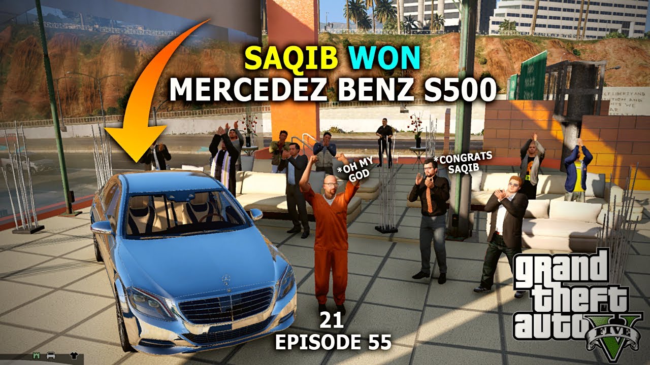 21 - SAQIB WON MERCEDEZ BENZ from LUCKY DRAW - Ep #55 - Rich Life Series - GTA 5 Mods