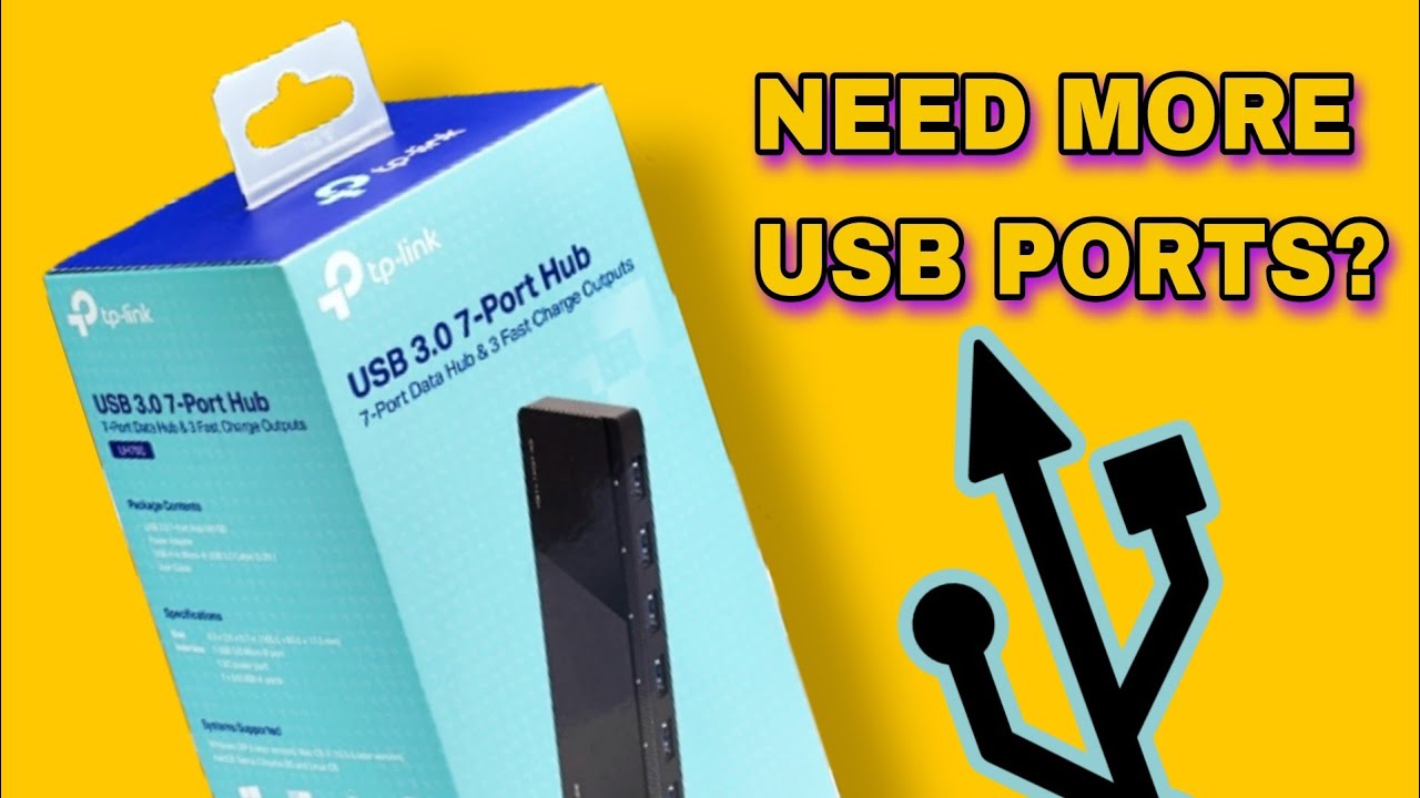 Do you need more USB ports? TP LINK UH700 7 Port 3 0 powered USB HUB Unboxing and review