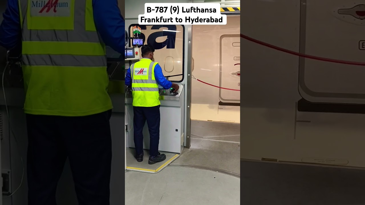 B787(9) @lufthansa .@frankfurt To Hyderabad $Aerobridge connecting #pushing back#Departure👋🏼👋🏼👋🏼
