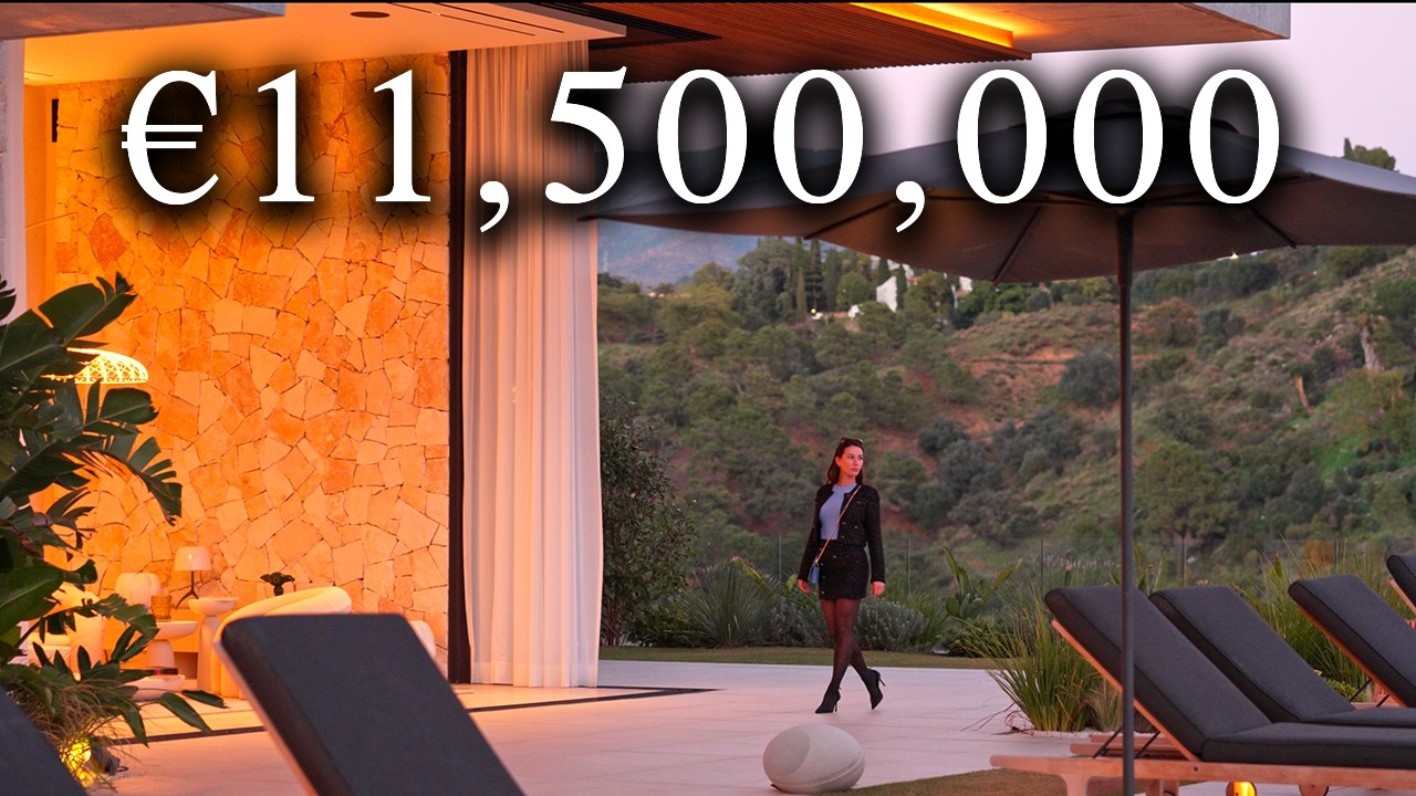Touring a &euro;11,500,000 modern Villa with outdoor gym, cinema, and spa in Marbella, Spain !