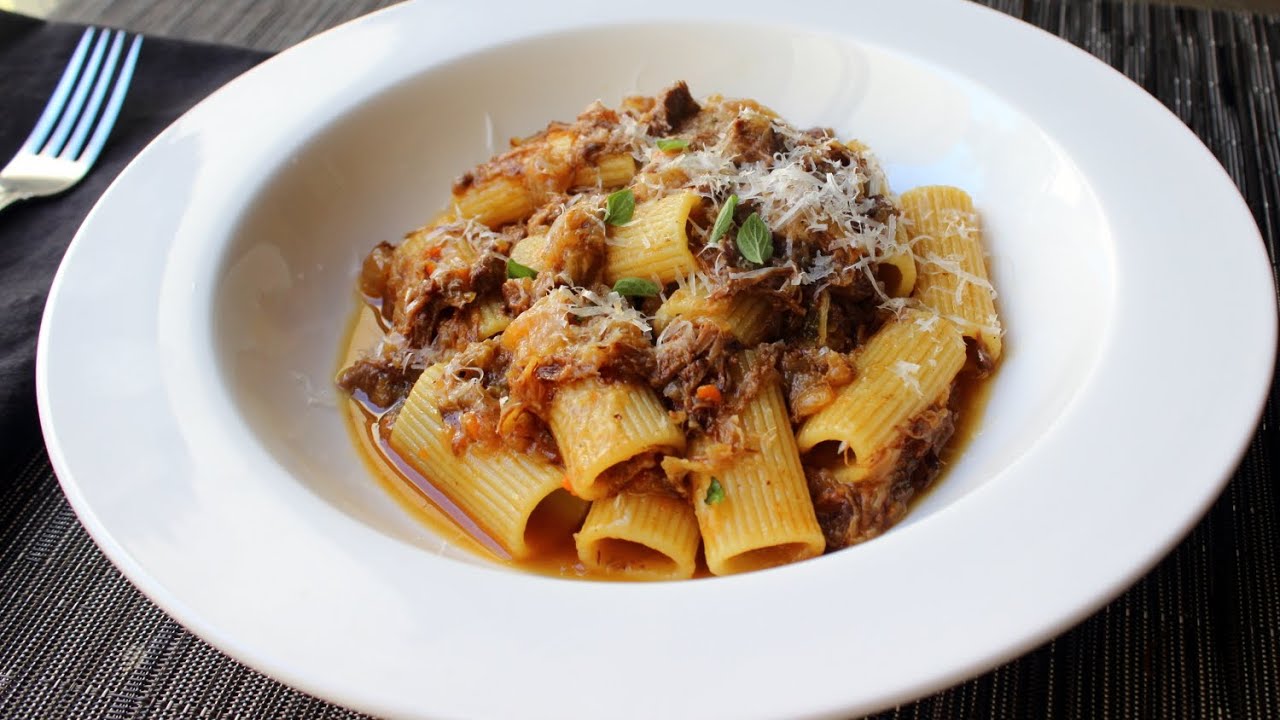 Pasta alla Genovese - Rigatoni with Genovese-Style Meat Sauce
