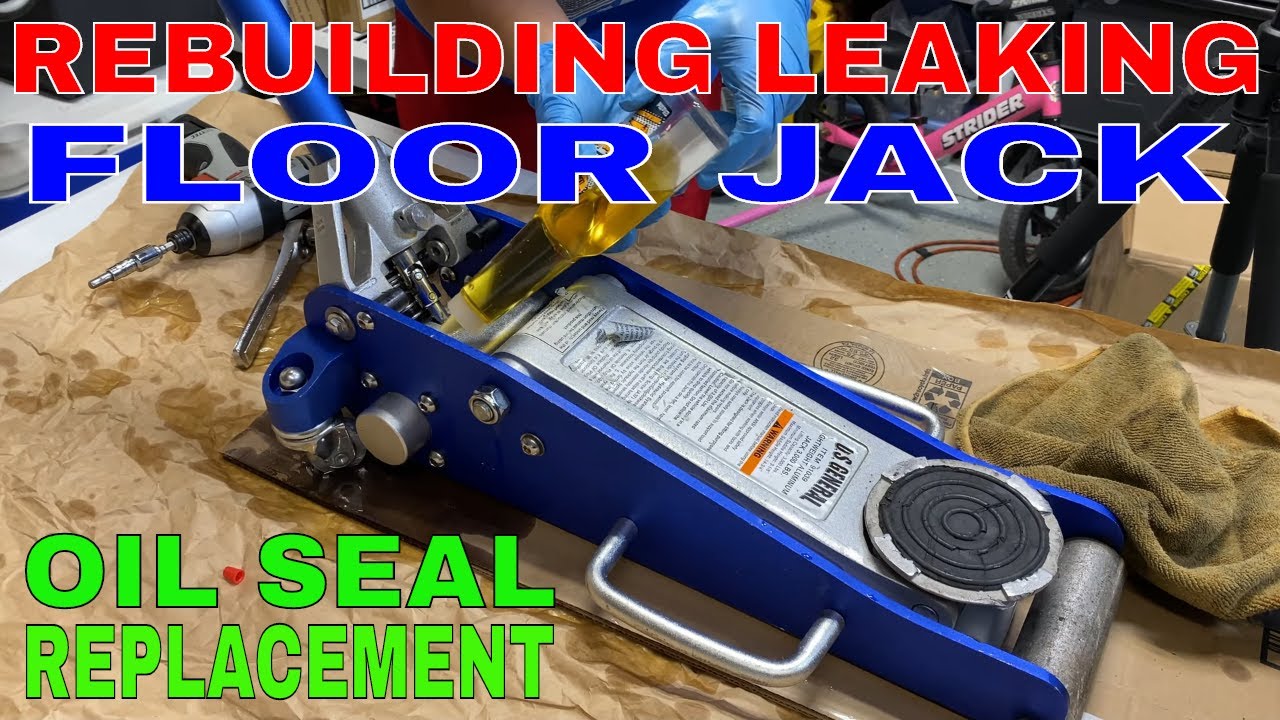 How to Rebuild Broken Leaking Floor Jack | Hydraulic Jack Oil Change | Jack Won't Lift