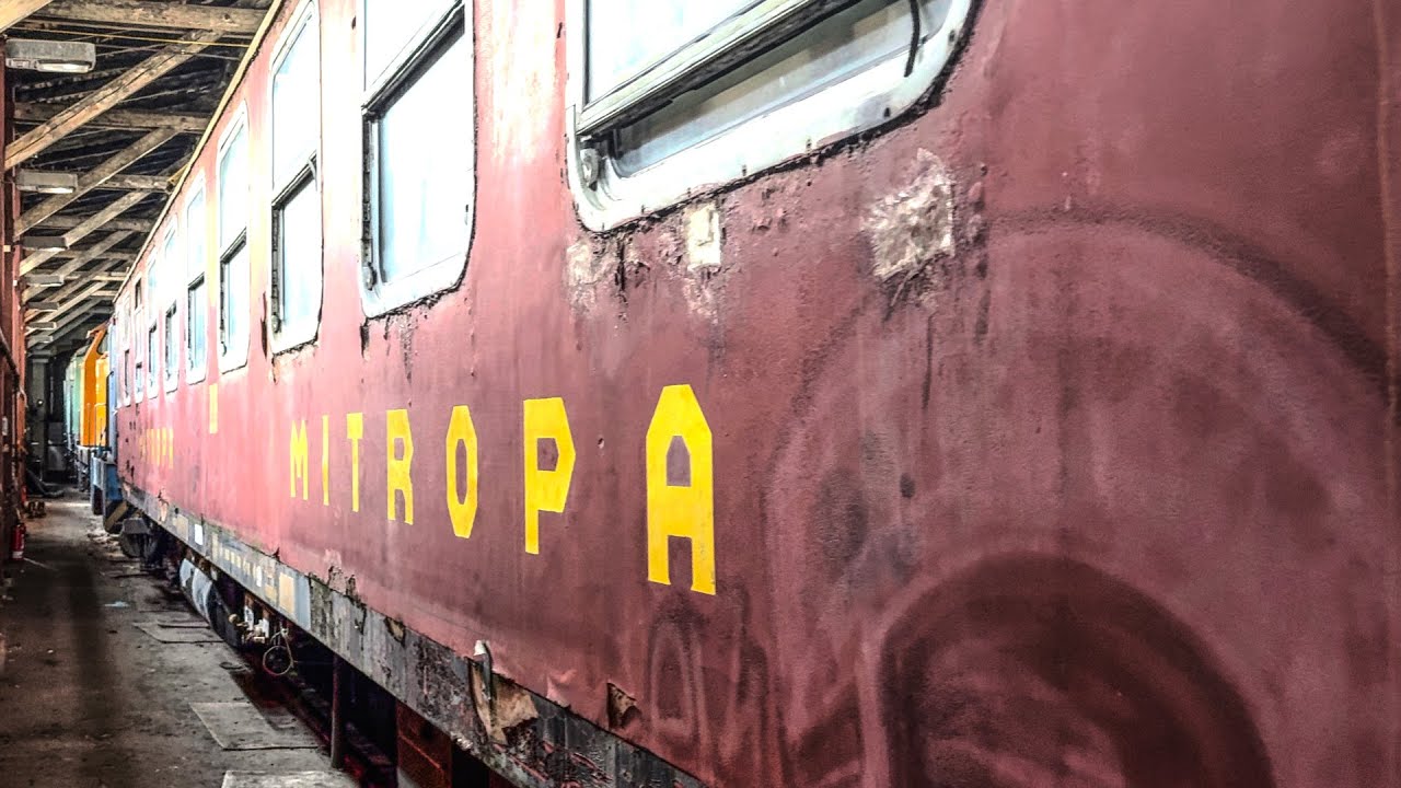 Verlassener DDR MITROPA Schlafwagen, Mitteleurop&auml;ische Schlaf- und Speisewagen Aktiengesellschaft