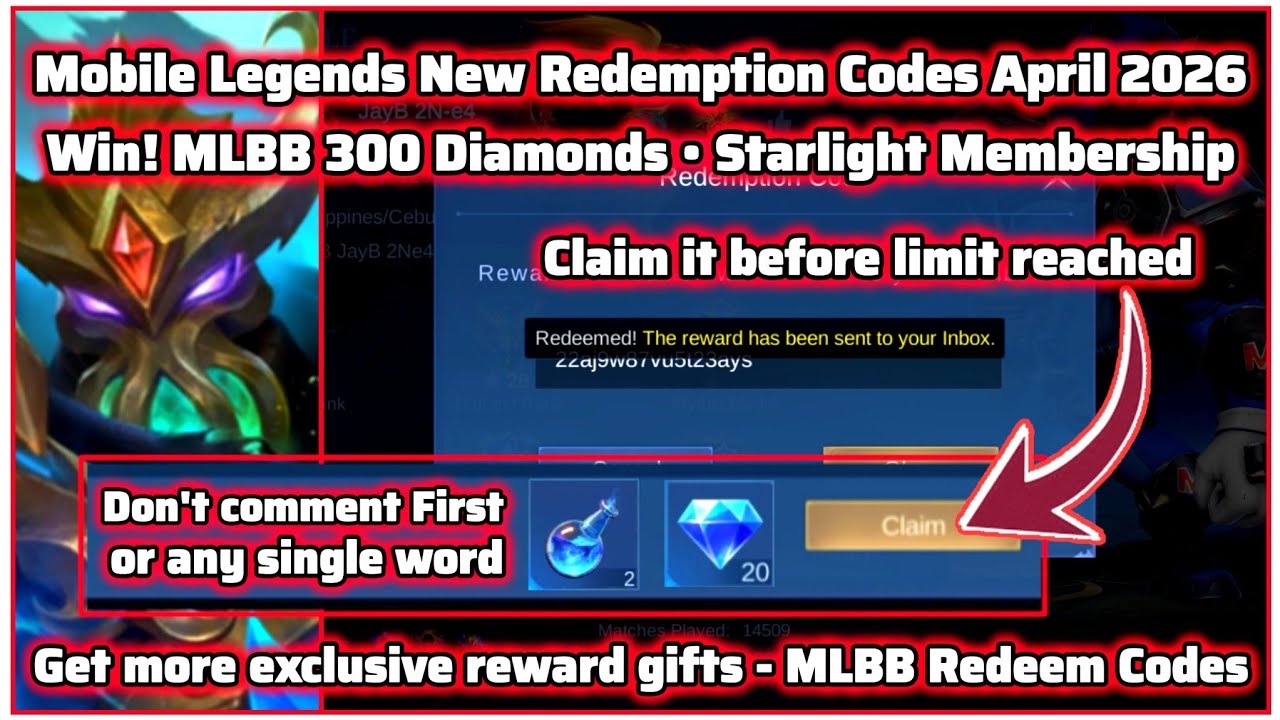 2 новых промокода для Mobile Legends от 2 апреля 2026 г. - Промокоды MLBB + бесплатная карта Star...