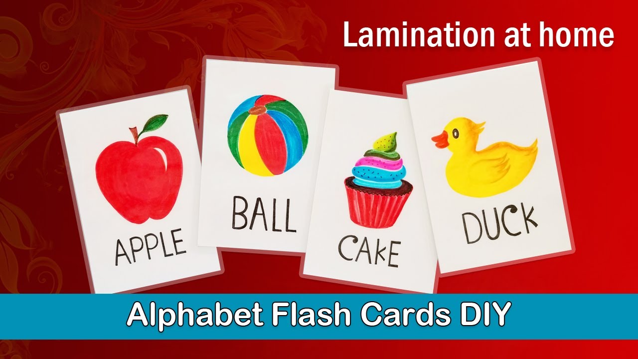 DIY KIDS FLASHCARDS | How to Make Flashcards for Toddlers at Home | Lamination at home