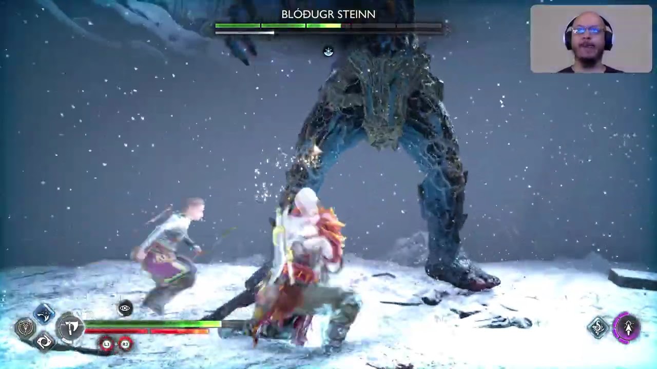 Kratos vs Blodugr Steinn