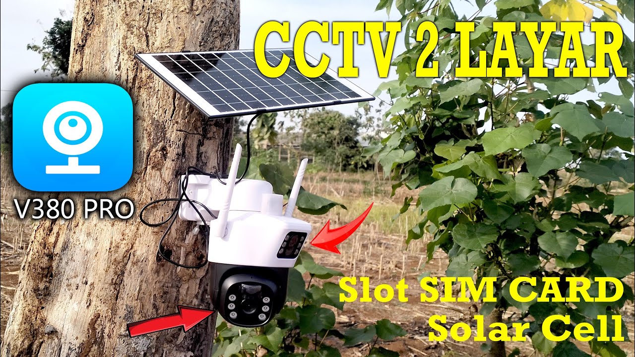 V380 Pro CCTV DUA LAYAR SIMCARD 4G SOLAR PANEL BATERAI #v380pro