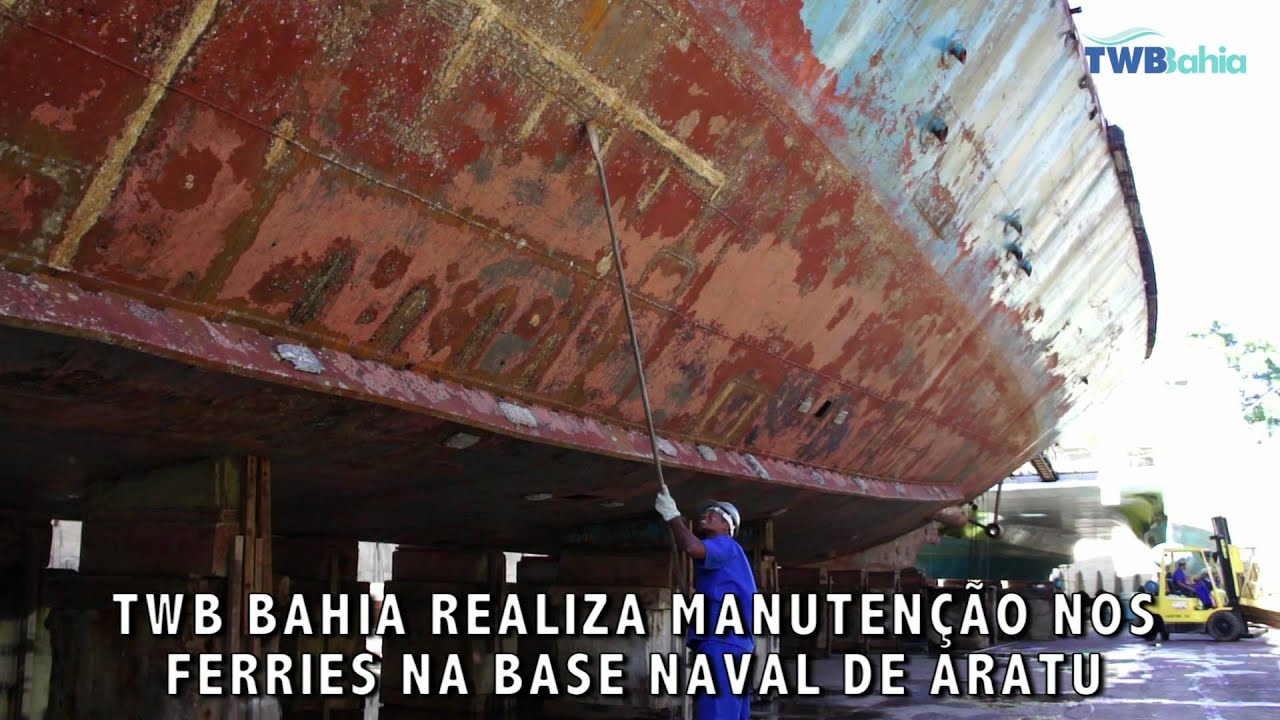Manutenção nos ferries na Base Naval de Aratu