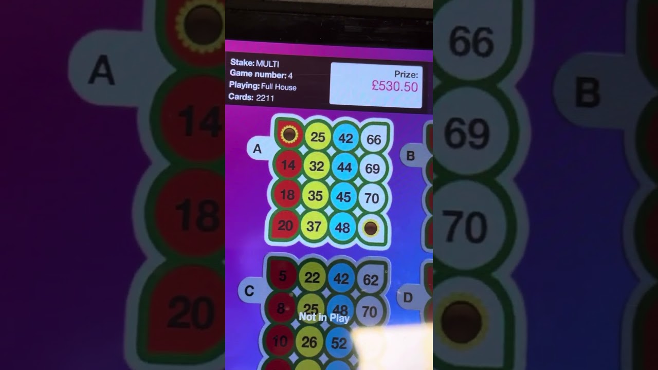 Bingo time, at Mecca bingo Blackpool