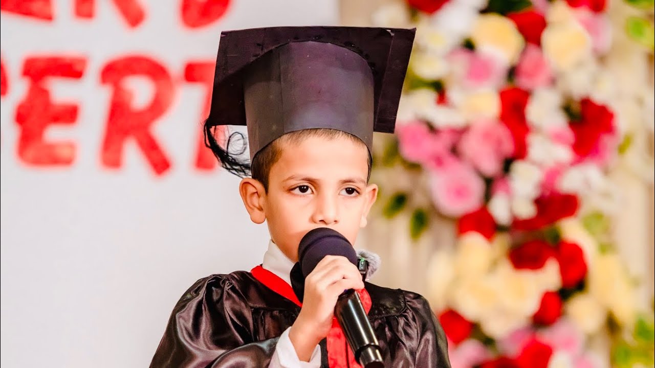Graduate costume Speech 🎓 | Little Boy | Annual Concert|Littla wonder preschool-2025