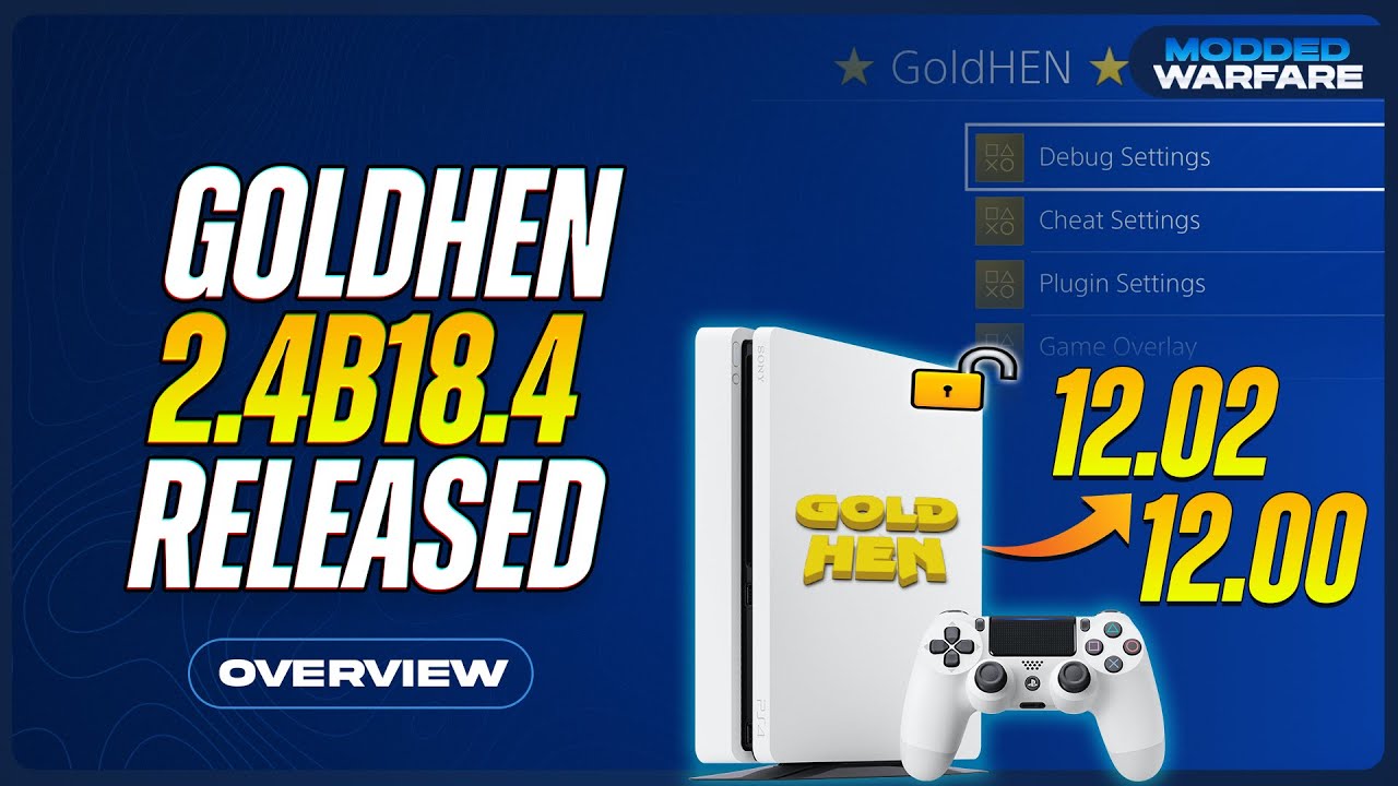 Вышел новый GoldHEN 2.4b18.4 для PS4 с поддержкой 12.00 и 12.02!