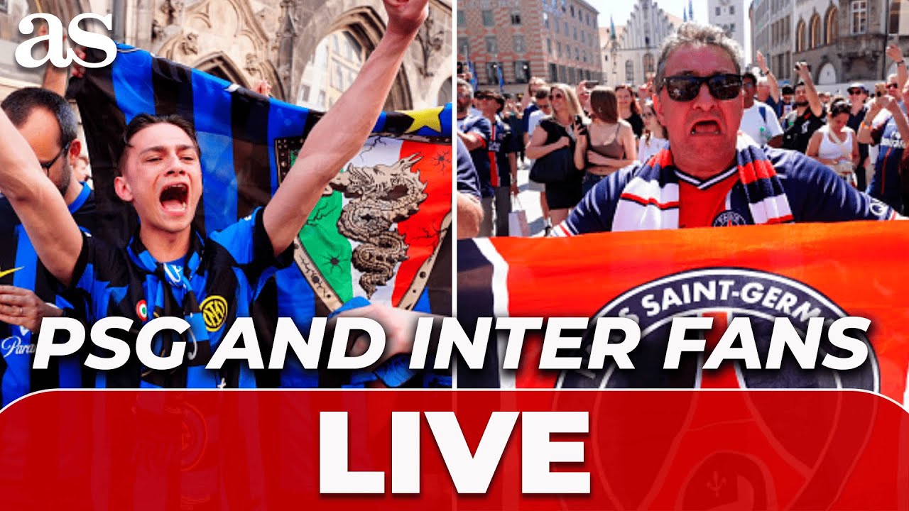 LIVE | PSG and INTER MILAN FANS outside the ALLIANZ ARENA in Munich ahead of CHAMPIONS LEAGUE FINAL