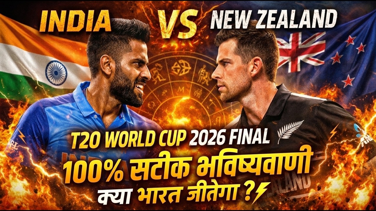 भारत vs न्यूज़ीलैंड T20 World Cup 2026 फाइनल | T20 Final Astrology Prediction | क्या भारत जीत पाएगा?