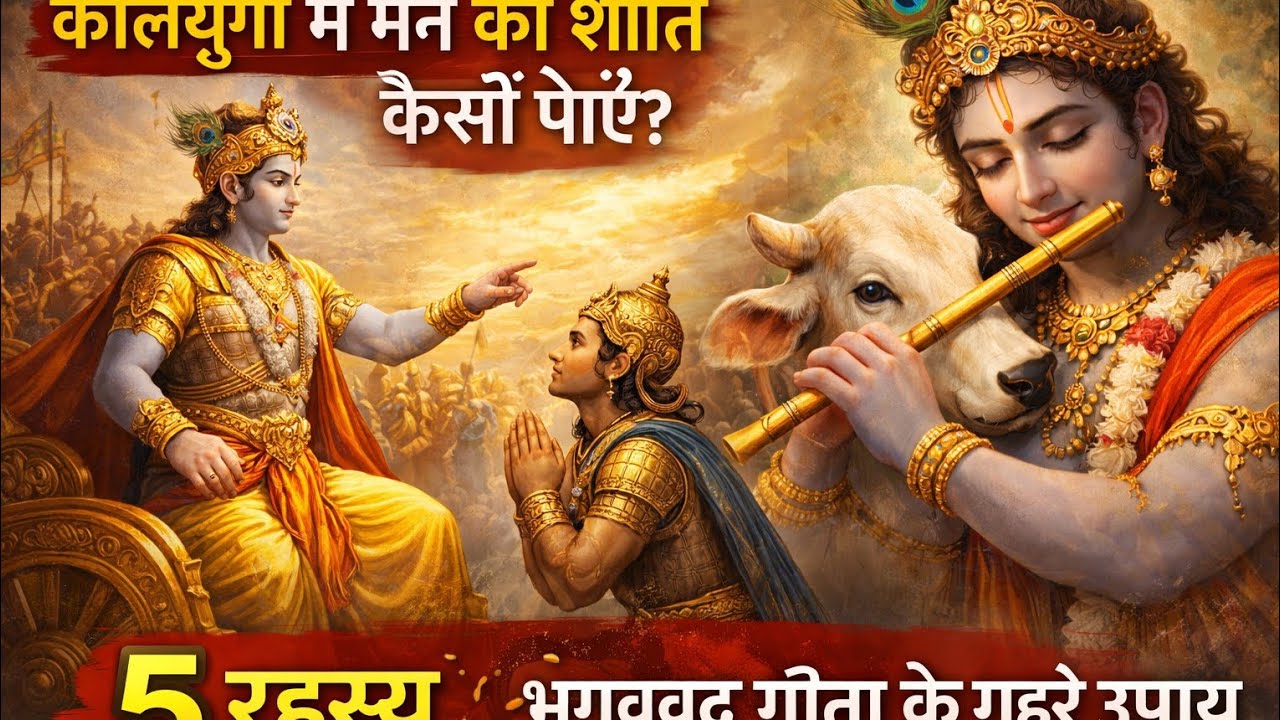 कलियुग में परेशान हैं? जानिए भगवद गीता के 5 गहरे रहस्य#bhajanmarg #motivation #geetagyan 💐🙏