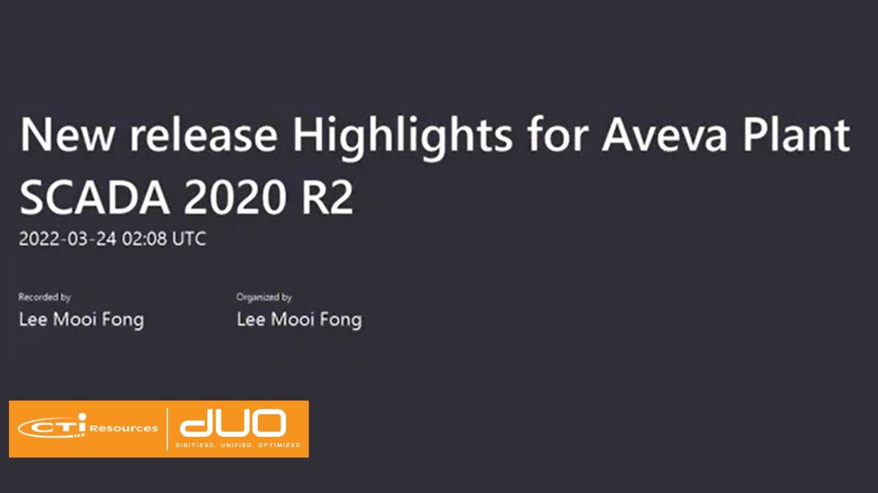 New Release Highlights for Aveva Plant SCADA 2020 R2(Formerly knowns as Citect SCADA)