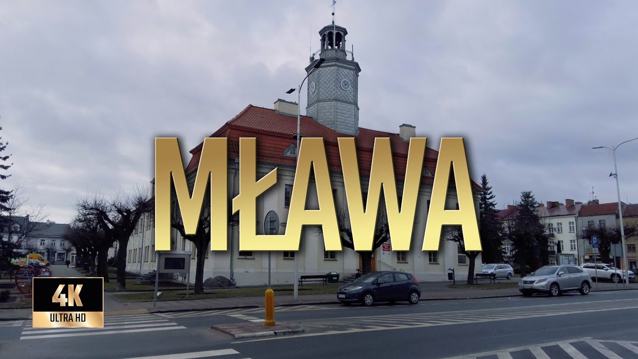 Mława | Zima 2022 | Spacer po Mławie | Binaural Audio 🎧 [4k]