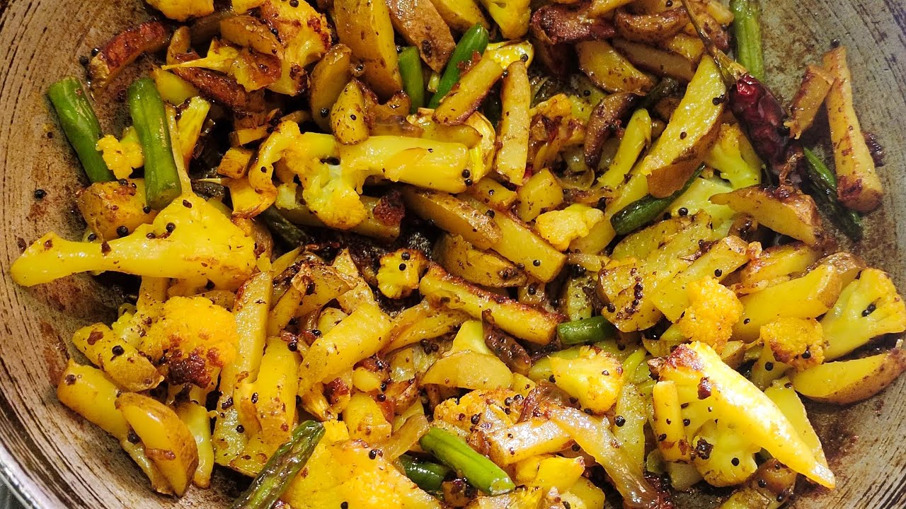 ଆଜି ବନାମା ଫୂଲକୁବି ଆଳୁ ବିନ୍ସ / Aloo Phool gobi Beans fry @ANSVlogs9255