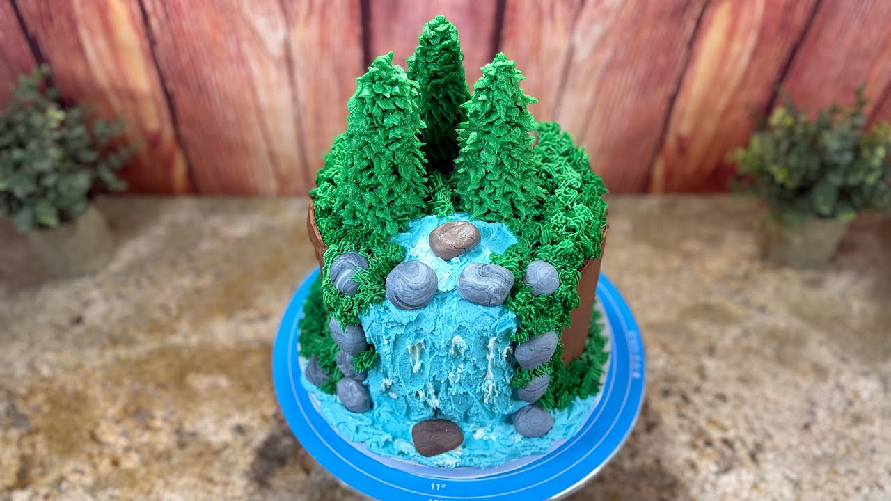 My Waterfall Forest Birthday Cake