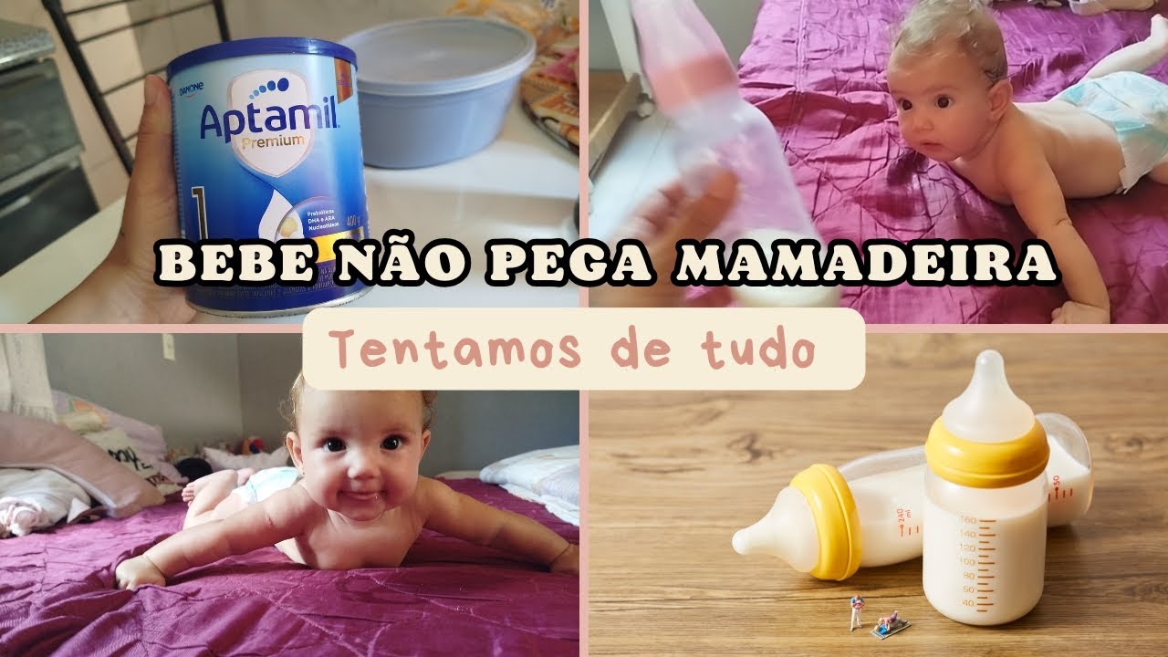 Começamos a tentar dar mamadeira para a bebê 🍼✨❤️