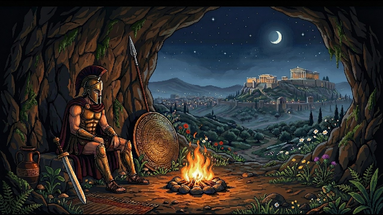 Rest by the fire of Hellas, friend
