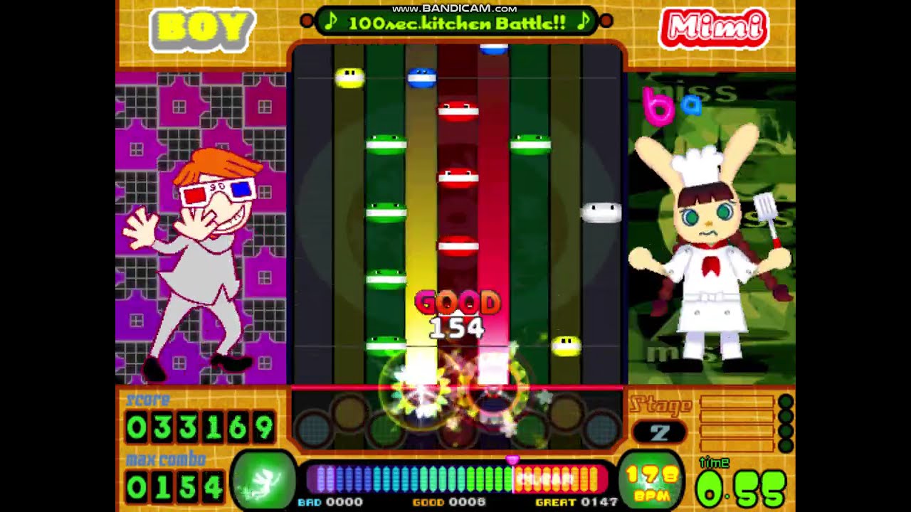 (I tried) Pop'n music 8 Mame 0 283 SPECIAL COOKING (100sec. Kitchen Battle!!) No Bad (Score: 92857)