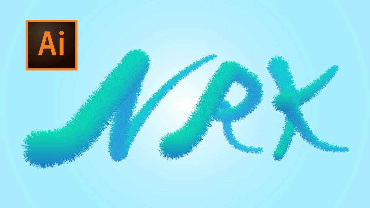Illustrator tutorials | How to create 3D fur text effect in Adobe Illustrator